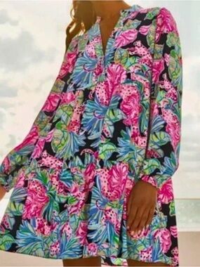 Lilly Pulitzer Onyx Jaguar Jungle Winona Dress NWT